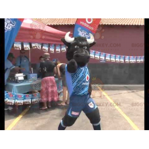 Buffalo Black Bull BIGGYMONKEY™ Mascot Costume In Sportswear -