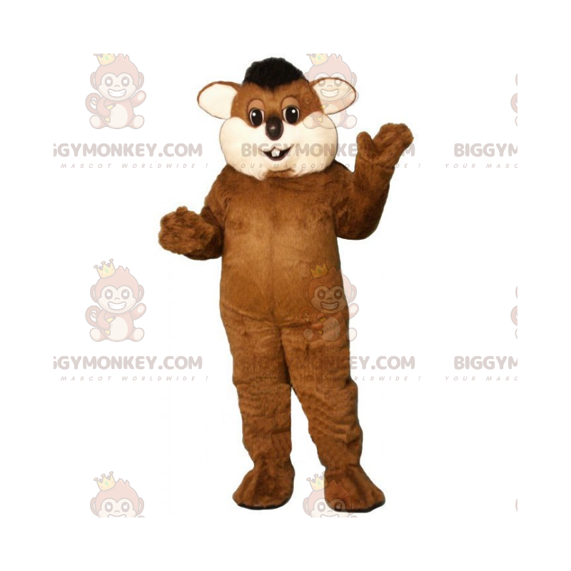 Disfraz de mascota de roedor de mejillas gordas BIGGYMONKEY™ - Disfraz de mascota de roedor de mejillas gordas BIGGYMONKEY™ -