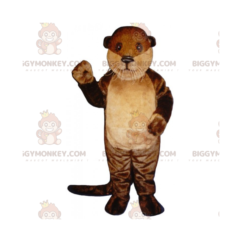 Costume da mascotte Lontra con lunghi baffi Formato L (175-180 CM)