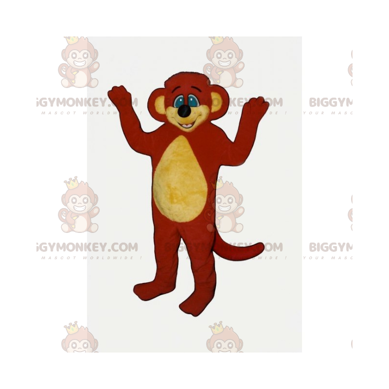 Blue Eyes Oranje knaagdier BIGGYMONKEY™ mascottekostuum - Blue Eyes Oranje knaagdier BIGGYMONKEY™ mascottekostuum -