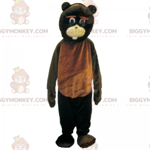 BIGGYMONKEY™ Rodent Mascot Costume with Beige Nose -