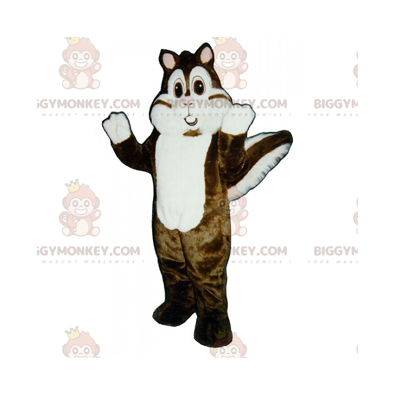 Kostium maskotka biało-brązowa wiewiórka BIGGYMONKEY™ - Kostium maskotka biało-brązowa wiewiórka BIGGYMONKEY™ -