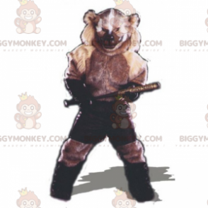 Στολή μασκότ τρωκτικών BIGGYMONKEY™ σε σορτς με ρόπαλο του μπέιζμπολ - Μασκότ ποντικιού - BIGGYMONKEY_016835 - BiggyMonkey.com
