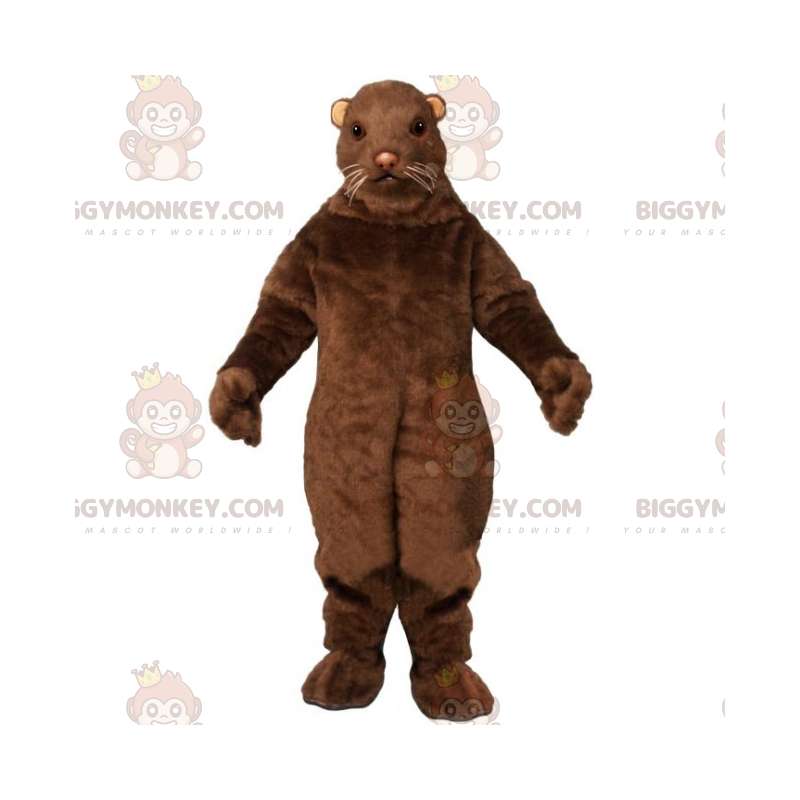 Brązowy kostium maskotki gryzonia BIGGYMONKEY™ z małymi uszami Brązowy kostium maskotki gryzonia BIGGYMONKEY™ z małymi uszami