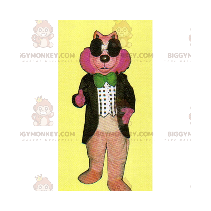 BIGGYMONKEY™ roze mascottekostuum voor knaagdieren met BIGGYMONKEY™ roze mascottekostuum voor knaagdieren met