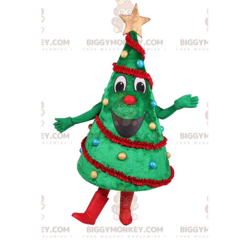 Costume de mascotte BIGGYMONKEY™ de sapin de noël décoré - Costume de mascotte BIGGYMONKEY™ de sapin de noël décoré -