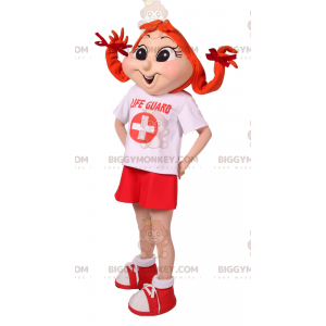 Rescue worker BIGGYMONKEY™ mascot costume with quilts -
