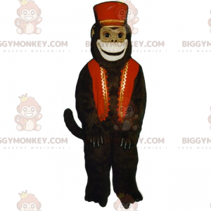 Kostým opice BIGGYMONKEY™ maskota s oblekem a kloboukem –