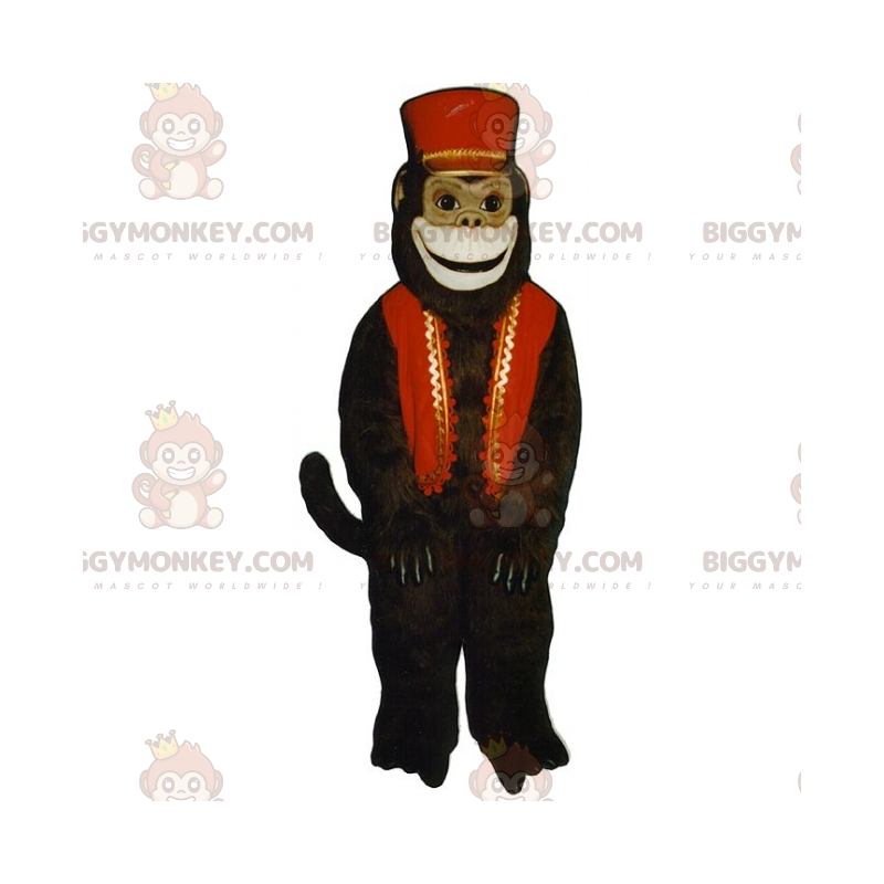 Mascote macaco, chimpanzé castanho no desporto em macaco Mascotes Mudança  de cor Sem mudança Cortar L (180-190 Cm) Esboço antes da fabricação (2D)  Não Com as roupas? (se presente na foto) Não