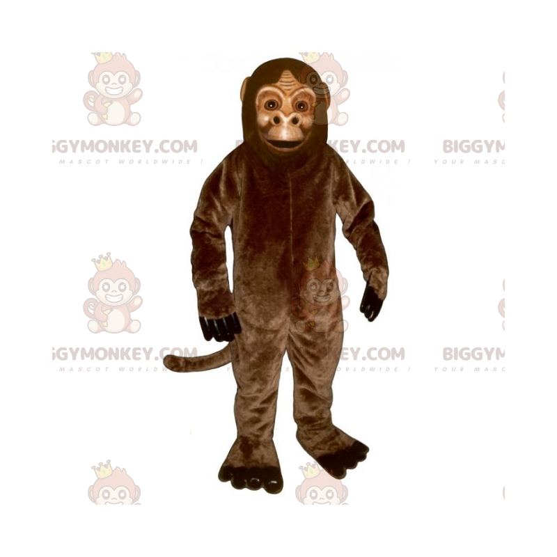 Traje de mascote de macaco chimpanzé marrom macio e peludo BIGGYMONKEY™