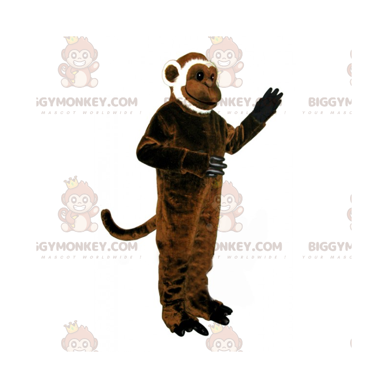 Brown and White Monkey BIGGYMONKEY™ Mascot Costume -