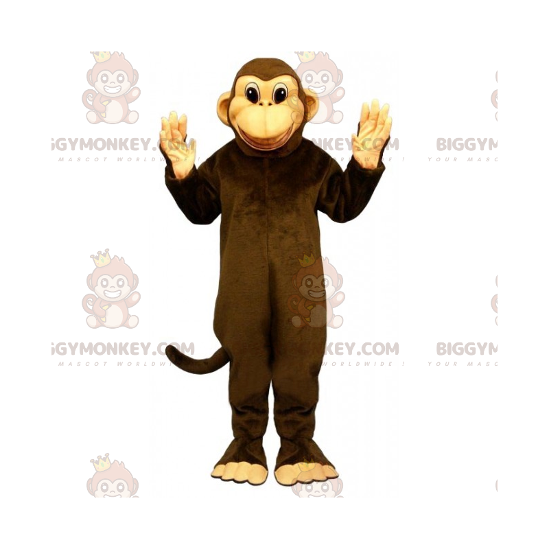 Costume de mascotte BIGGYMONKEY™ de singe souriant - Costume de mascotte BIGGYMONKEY™ de singe souriant -
