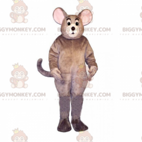 Maus mit langem Schnurrbart BIGGYMONKEY™ Maskottchen-Kostüm -