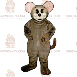 BIGGYMONKEY™ Costume mascotte topo rosa con orecchie tonde -