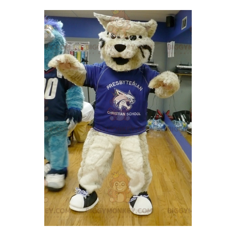 Giant Dog Beige Cat BIGGYMONKEY™ Mascot Costume – Giant Dog Beige Cat BIGGYMONKEY™ Mascot Costume –