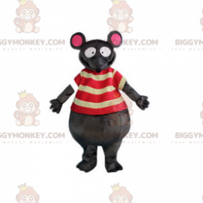 Hiiren BIGGYMONKEY™ maskottiasu raidallisella T-paidalla - Hiiren maskotti - BIGGYMONKEY_016901 - BiggyMonkey.com