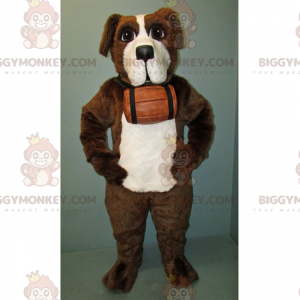 Traje de mascote BIGGYMONKEY™ de São Bernardo com seu barril –