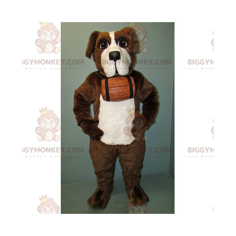 BIGGYMONKEY™ maskotkostume af St. Bernard med sin tønde -