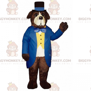 St Bernard BIGGYMONKEY™ Mascot Costume in Blue Gala Dress –