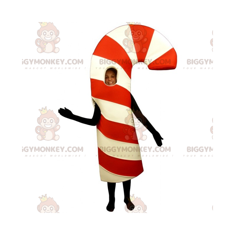 Candy Cane BIGGYMONKEY™ Mascot Costume - Biggymonkey.com