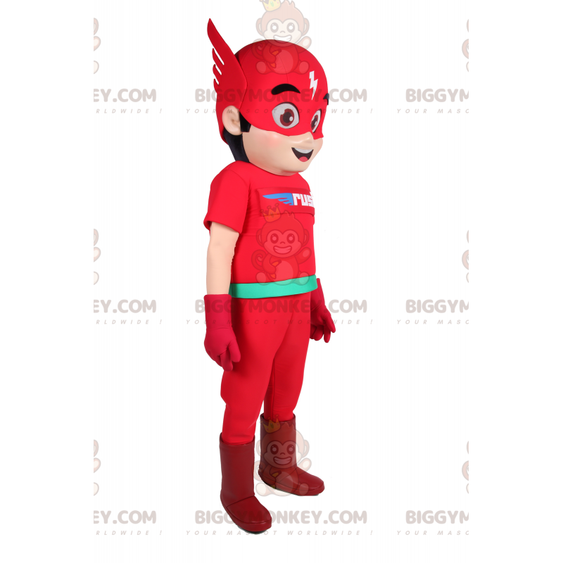 Στολή μασκότ Superhero BIGGYMONKEY™ - Flash - Biggymonkey.com