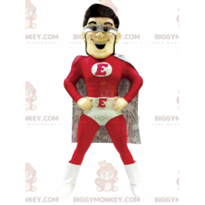 Superhero BIGGYMONKEY™ Mascot Costume Red and White Outfit -