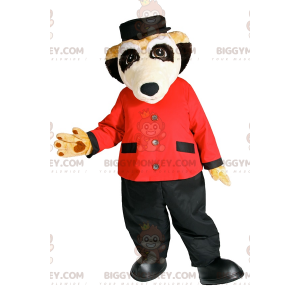 BIGGYMONKEY™ Meerkat Mascot Costume In Hotel Valet Outfit -