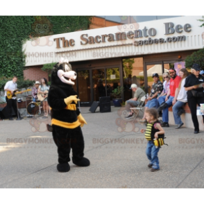 Simpatico costume da mascotte BIGGYMONKEY™ ape gialla e nera -