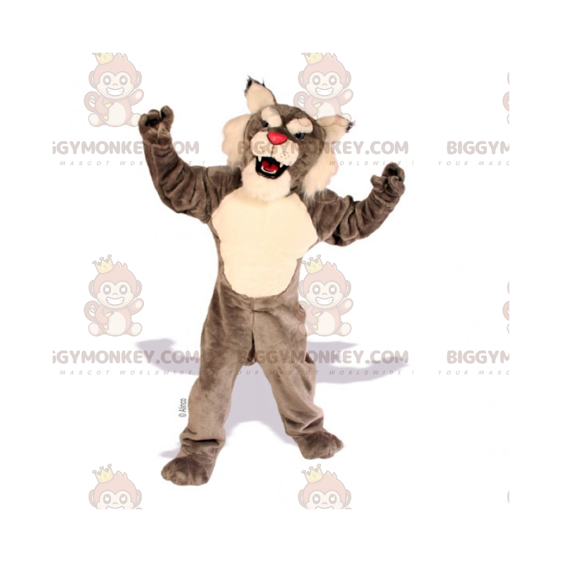 Red Nosed Tiger BIGGYMONKEY™ Maskottchen-Kostüm - Red Nosed Tiger BIGGYMONKEY™ Maskottchen-Kostüm -