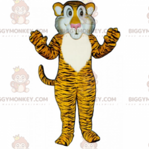 White Cheeked Tiger BIGGYMONKEY™ maskotkostyme - Tiger maskoter - BIGGYMONKEY_016967 - BiggyMonkey.com