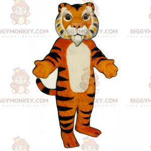 Kostým tygra BIGGYMONKEY™ s maskotem bílé kozy – Biggymonkey.com