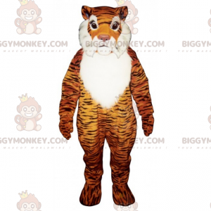 Costume de mascotte BIGGYMONKEY™ de tigre avec longs poils -