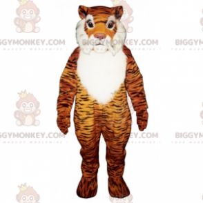 Tiger with Long Hairs BIGGYMONKEY™ Mascot Costume -
