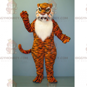Tiger BIGGYMONKEY™ Mascot Costume with White Belly -
