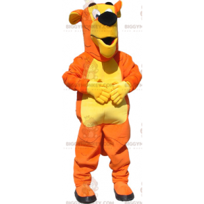 Disfraz de mascota BIGGYMONKEY™ de tigre bicolor naranja y amarillo - Mascotas tigre - BIGGYMONKEY_016974 - BiggyMonkey.com