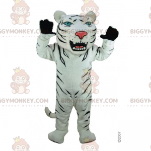White and Black Tiger BIGGYMONKEY™ Mascot Costume -