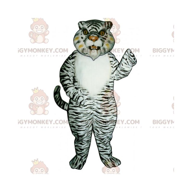 Costume da mascotte della tigre delle nevi BIGGYMONKEY™ -