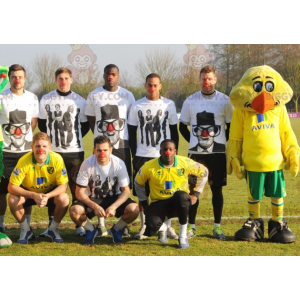 BIGGYMONKEY™ Geel Chick Duck Mascot-kostuum in sportkleding -