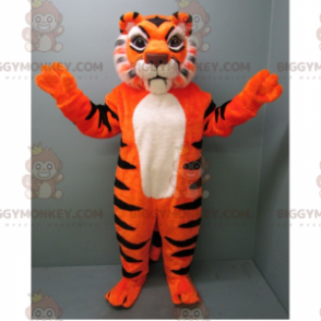 Kostým maskota BIGGYMONKEY™ Orange Tiger White Bellied - Tygří maskoti - BIGGYMONKEY_016986 - BiggyMonkey.com