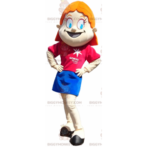 Orange Tiger Round Eyes BIGGYMONKEY™ Mascot Costume –