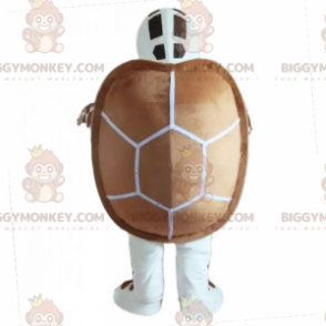 Στολή μασκότ με λευκή και καφέ χελώνα BIGGYMONKEY™ - Μασκότ χελωνών - BIGGYMONKEY_016999 - BiggyMonkey.com