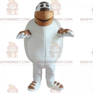 Στολή μασκότ με λευκή και καφέ χελώνα BIGGYMONKEY™ - Μασκότ χελωνών - BIGGYMONKEY_016999 - BiggyMonkey.com