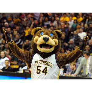 Costume da mascotte BIGGYMONKEY™ da orso bruno dagli occhi