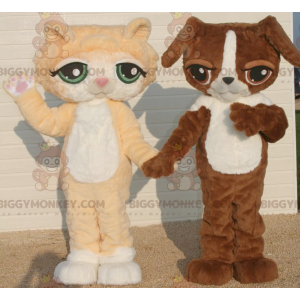 La mascota de 2 BIGGYMONKEY™ es un gato naranja y blanco y un