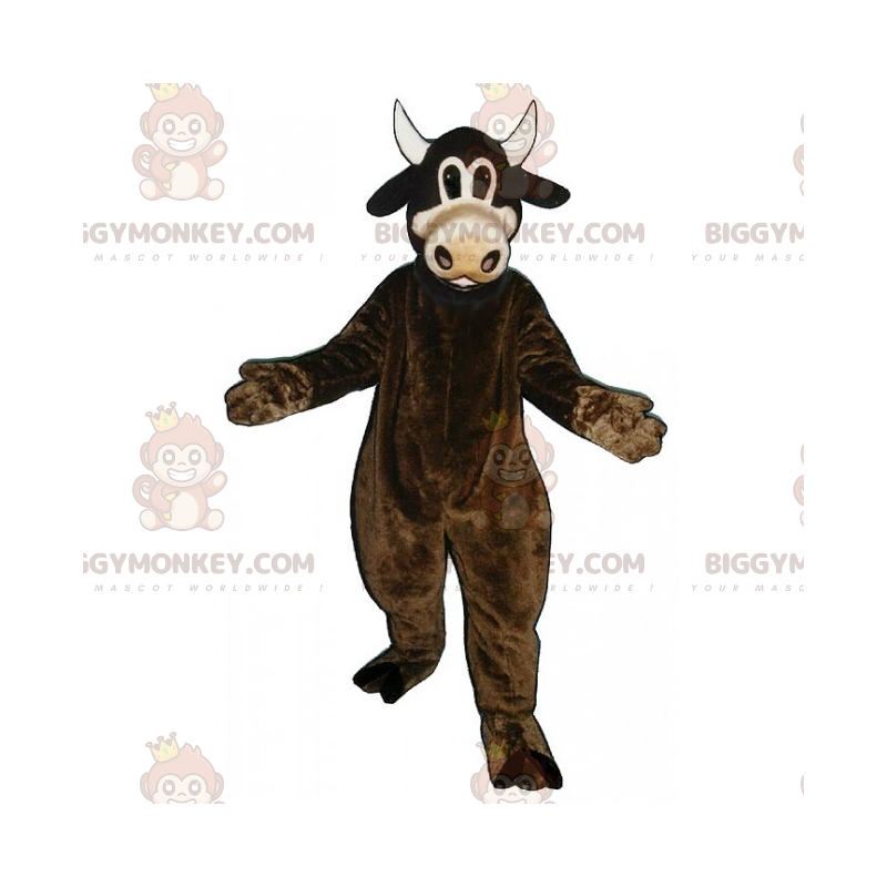 Στολή μασκότ BIGGYMONKEY™ Brown Cow - Μασκότ αγελάδων - BIGGYMONKEY_017018 - BiggyMonkey.com
