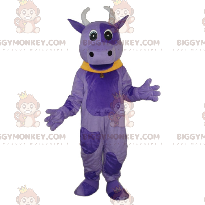 Disfraz de mascota BIGGYMONKEY™ de vaca morada - Biggymonkey.com Disfraz de mascota BIGGYMONKEY™ de vaca morada - Biggymonkey.com