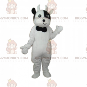 Traje de mascote BIGGYMONKEY™ de couro com gravata borboleta –