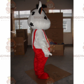 Στολή μασκότ BIGGYMONKEY™ από δέρμα αγελάδας με φόρμες -
