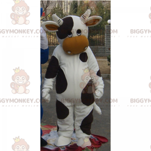 Στολή μασκότ αγελάδας BIGGYMONKEY™ Tan Nose Cow - Μασκότ αγελάδων - BIGGYMONKEY_017040 - BiggyMonkey.com