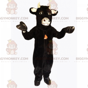 Costume de mascotte BIGGYMONKEY™ de vachette noir a cloche -